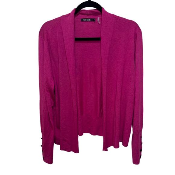 NIC+ZOE Sweaters - NWT Nic+Zoe Book Club Open Cardigan - Hot Plum XL